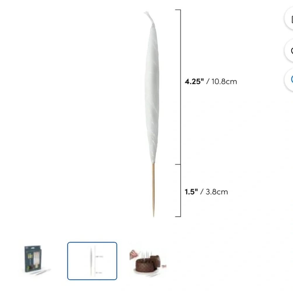 Brand NWT NIB Fred Lit Party Candles - White